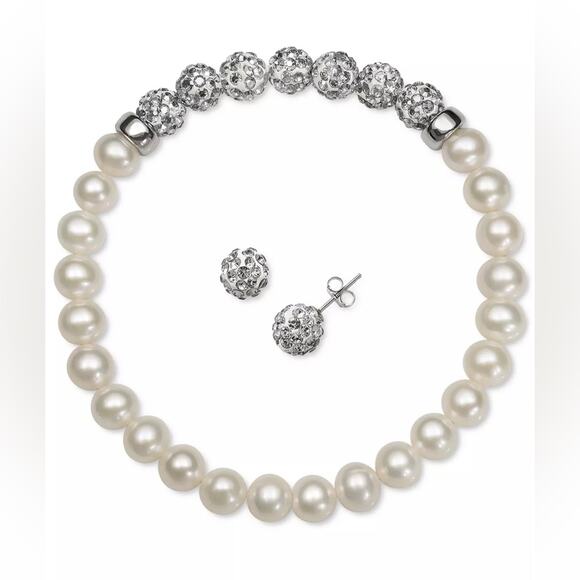NEW RH & Co. BRACELET + EARRINGS Fine Jewelry Sterling Silver Fresh Water Pearls - Picture 1 of 6
